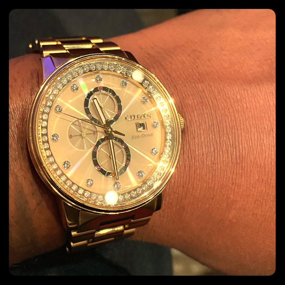 Citizen Eco-Drive Watch Gold Ion-Plated